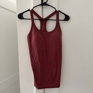 Lululemon Women's Ebb Ribbed Tank Top - Burgundy